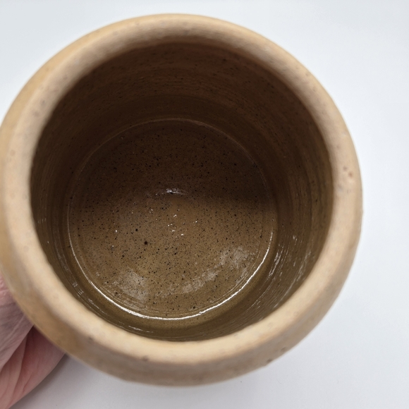 Vintage 1977 Handmade Glazed Etched Pottery Ginger Jar Urn w/ Lid Signed O Riley - Picture 6 of 13